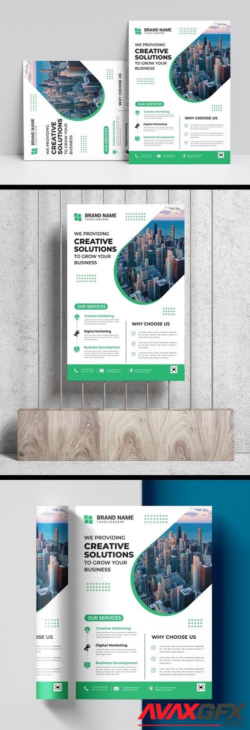 Adobestock - Business Flyer Layout with Colorful Elements 509470039