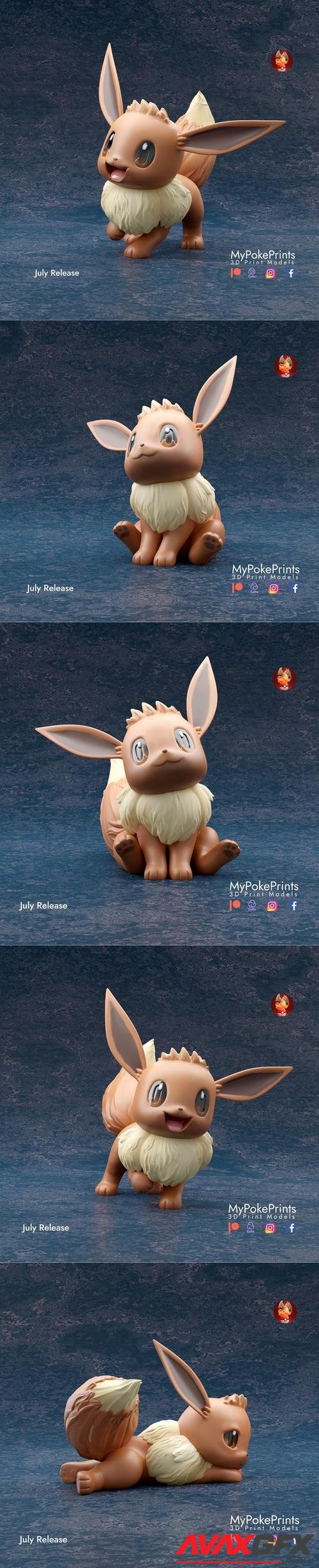 MyPokePrints - Eevee 1-3 – 3D Print