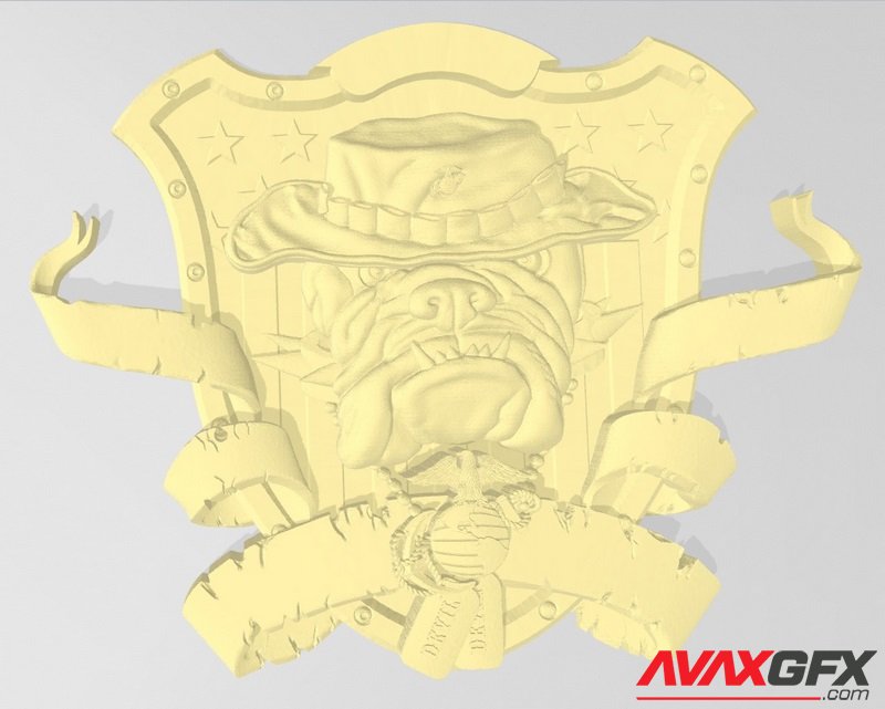 Always A Marine Man Logo - 3D Print Model STL