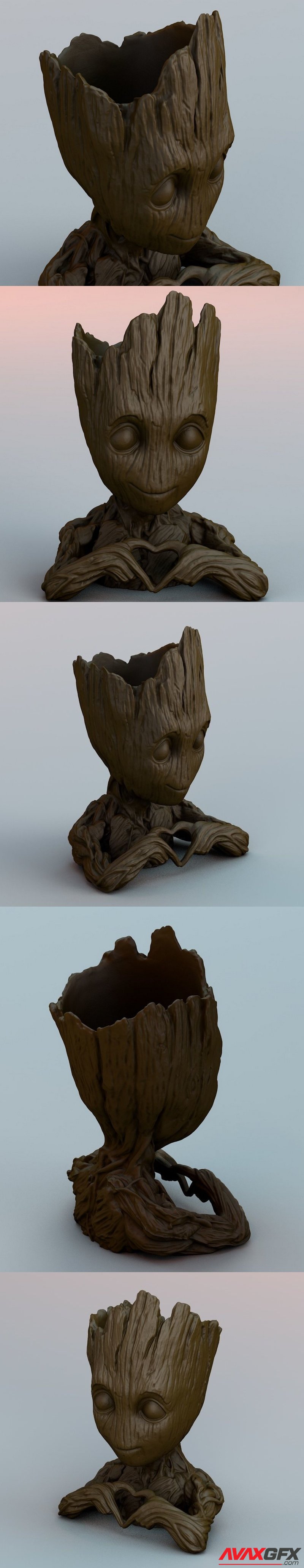 Baby Groot Heart - 3D Print Model STL
