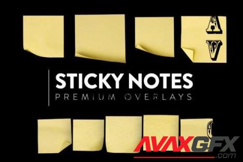 10 Sticky Notes Overlay HQ - 10947257