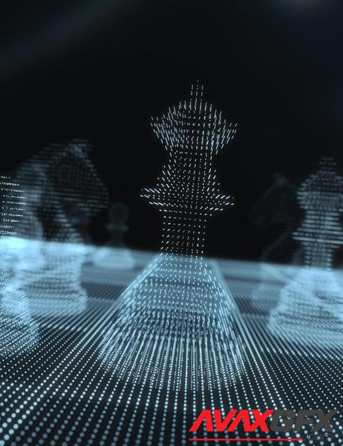 Sci-Fi Holographic Chess Set