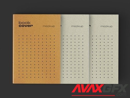Adobestock - Book Catalog Magazine Cover Mockup with Editable Background and Overlay Shadow 527670401
