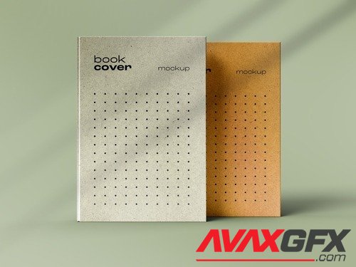 Adobestock - Book Catalog Magazine Cover Mockup with Editable Background and Overlay Shadow 527670404