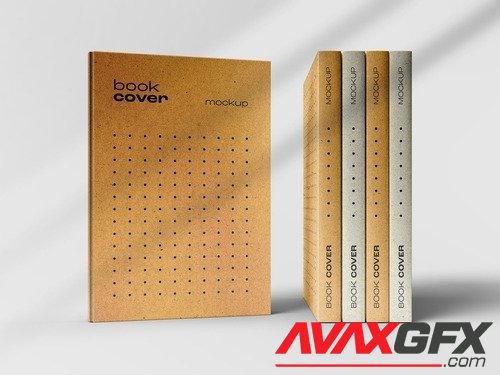 Adobestock - Book Catalog Magazine Cover Mockup with Editable Background and Overlay Shadow 527670398