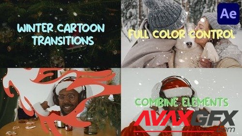 Winter Cartoon Transitions | After Effects 42061089