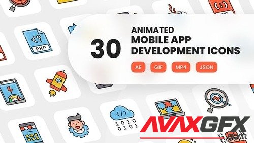 Animated Mobile Application Development Icons 39717344