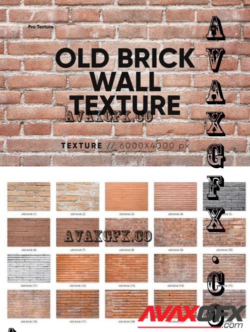 20 Old Brick Wall Texture - 10951294