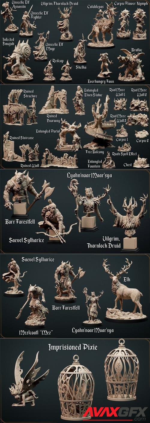 Loot Studios Miniatuers - Tangleheart Forest November 2022 – 3D Print