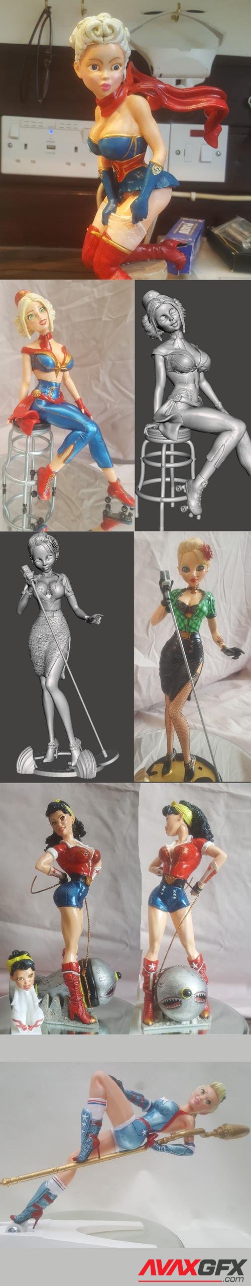 Bombshell Pinups 01-05 – 3D Print