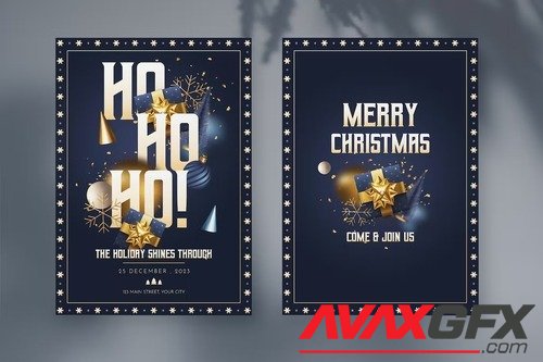 Christmas Greeting Card Template 2MS68SK