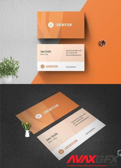 Adobestock - Simple Orange Business Card 516448167