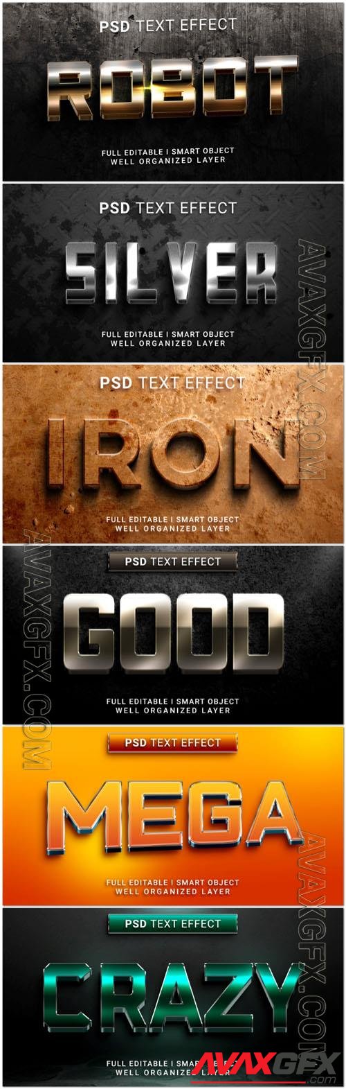 Psd style text effect editable set vol 24