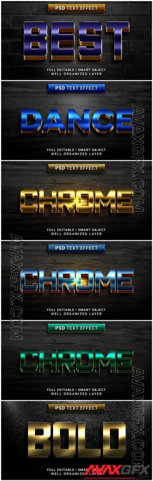 Psd style text effect editable set vol 23