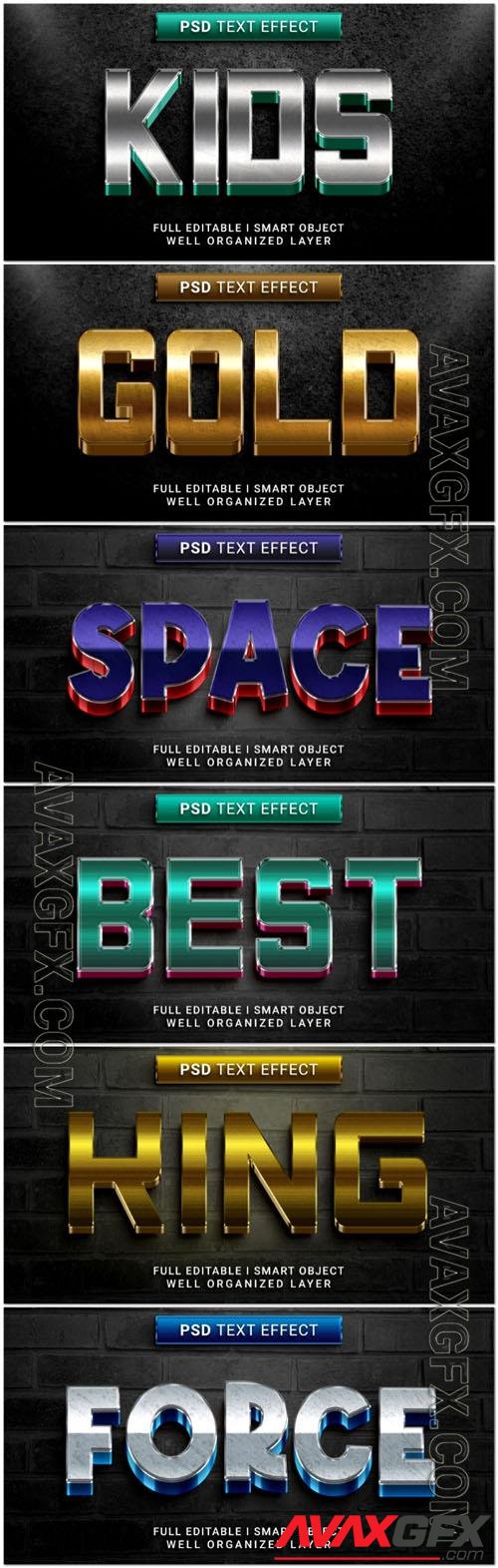 Psd style text effect editable set vol 20