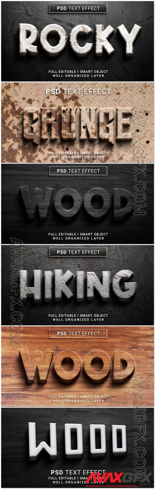 Psd style text effect editable set vol 19