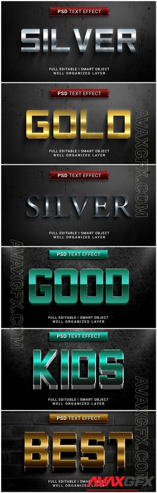 Psd style text effect editable set vol 17