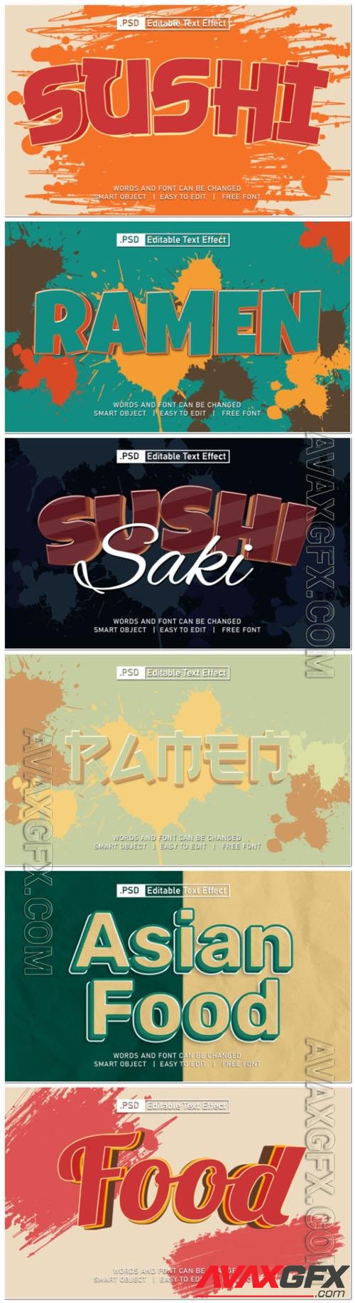 Psd style text effect editable set vol 32