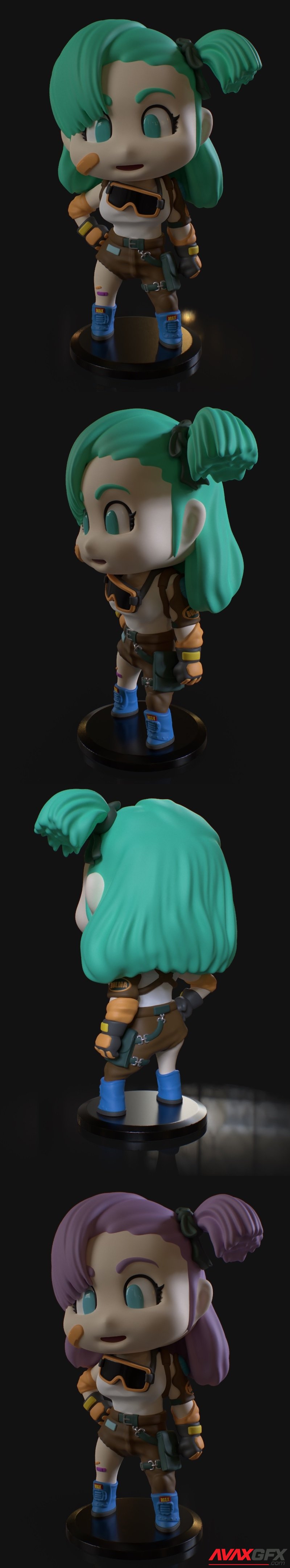 PlaKit Dragon Ball Z - Bulma - 3D Print