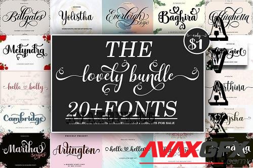 The Lovely Bundle - 20 Premium Fonts