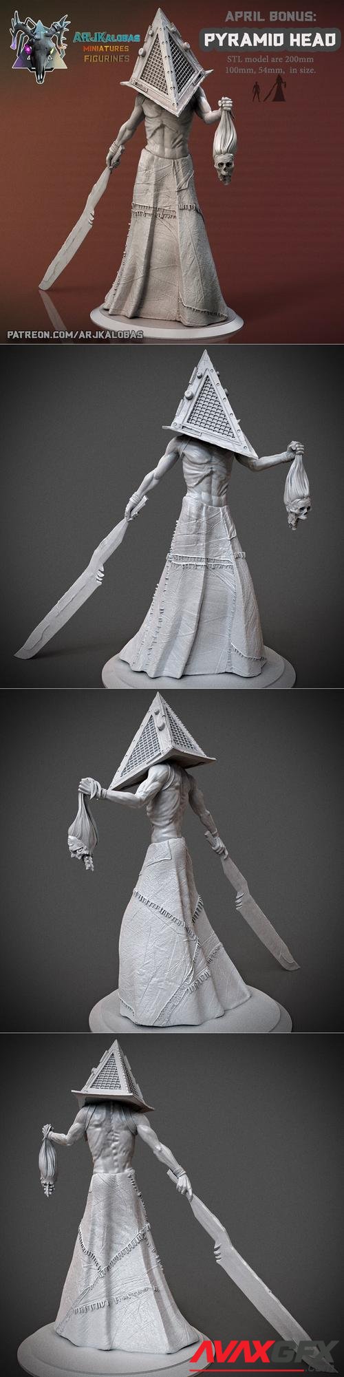 ARJKalobas - Pyramid Head – 3D Print