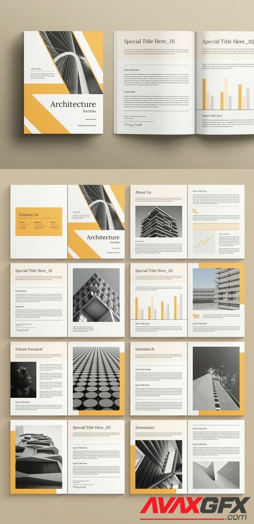 Adobestock - Architecture Portfolio Layout 537375089