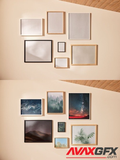 Adobestock - Frame Gallery Wall Mockup 535855093