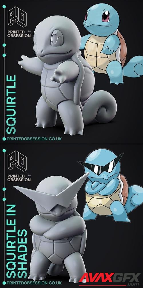 Printed Obsession - Squirtle and Squirtle with shades – 3D Print