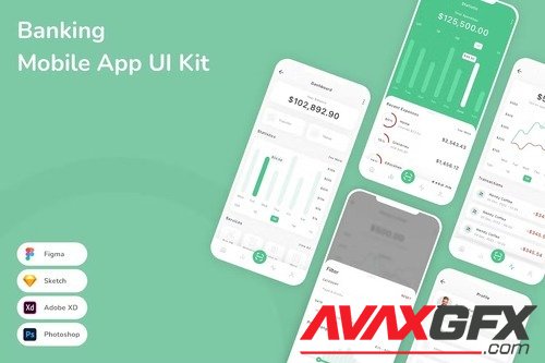 Banking Mobile App UI Kit 35PSLQL