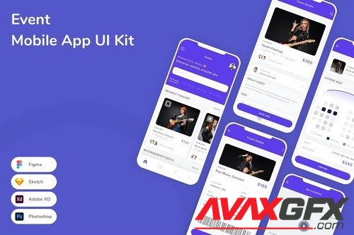 Event Mobile App UI Kit XVVKM6Y