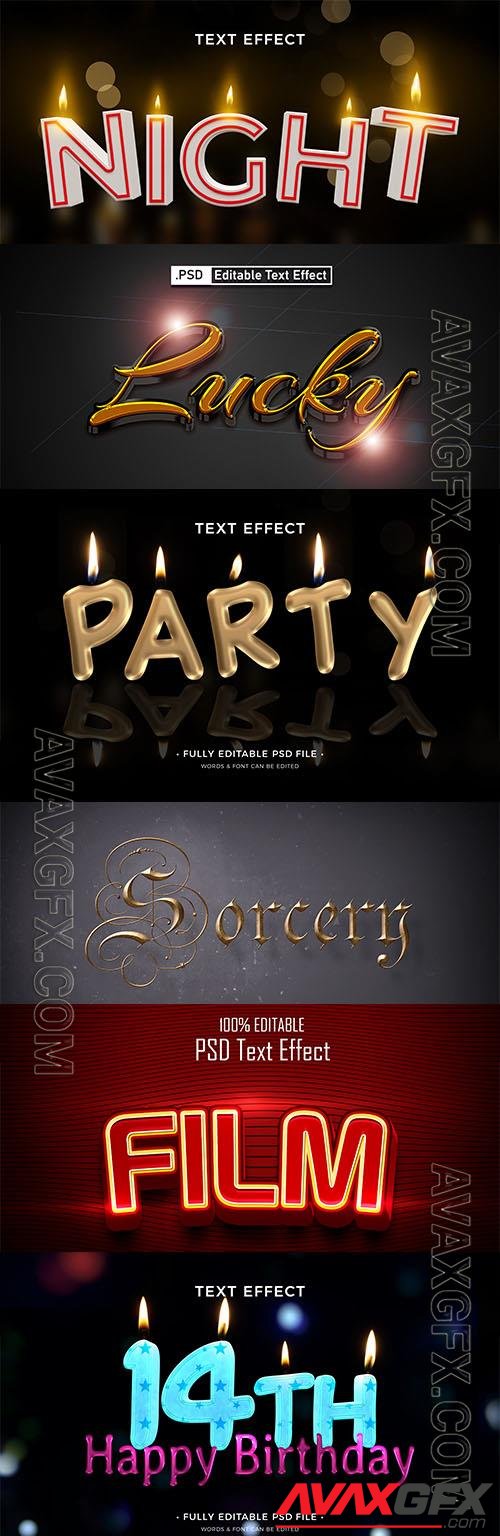 Psd style text effect editable set vol 36