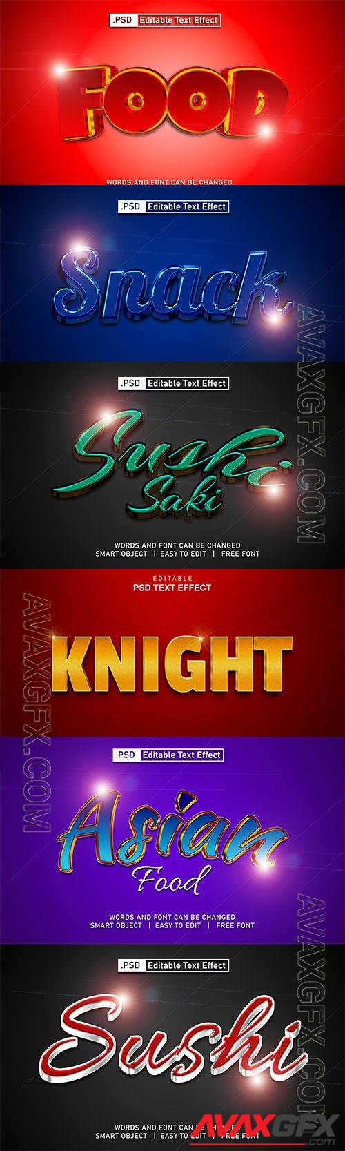 Psd style text effect editable set vol 42