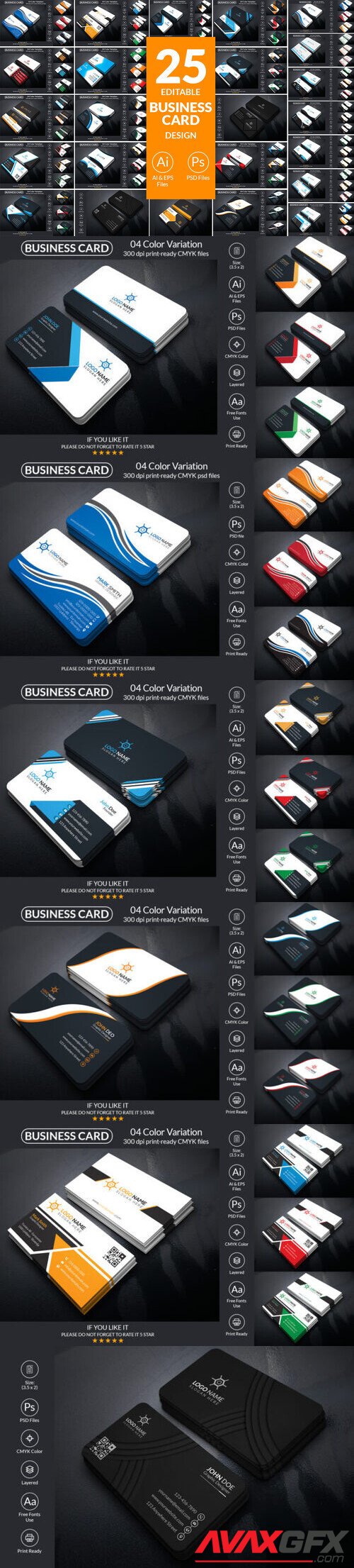 Business Card Bundle PSD