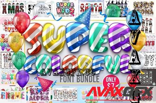 Super Colorful Font Bundle - 20 Premium Fonts