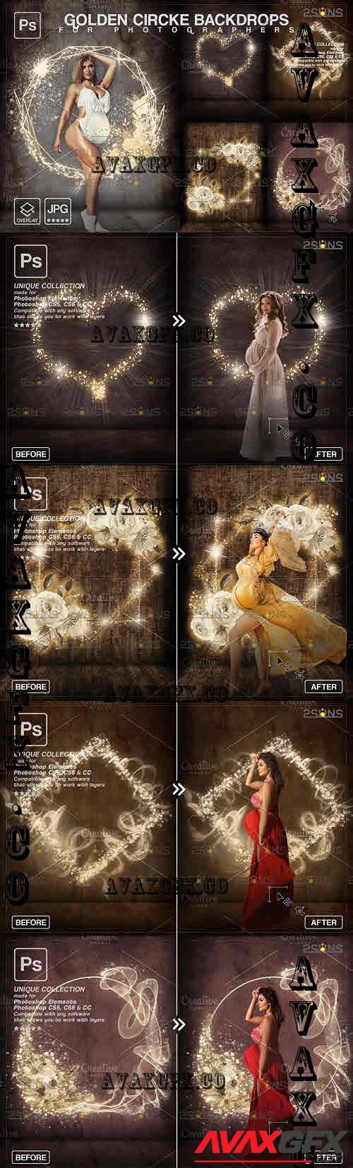 Golden lighting circle Backdrop ring V3 - 10960664