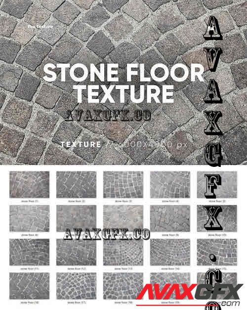 20 Stone Floor Textures HQ - 10962203