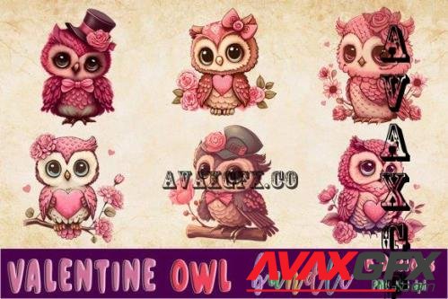 Valentine Owl Clipart Bundle