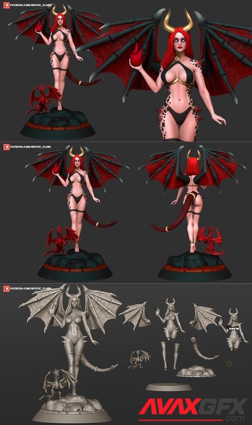 Dragon Girl - Mystic Flare – 3D Print