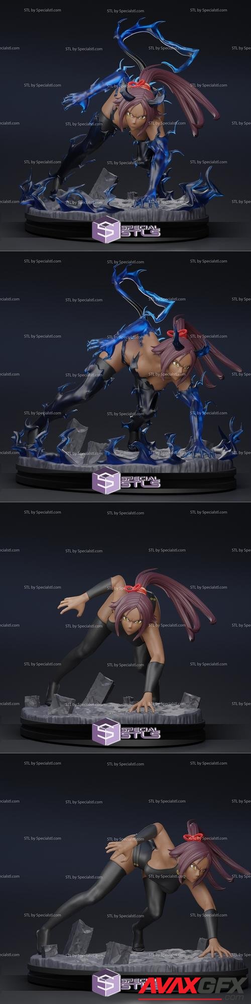 Yoruichi Action Pose from Bleach – 3D Print