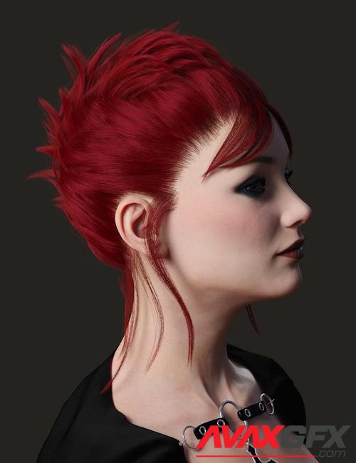 Messy Goth Updo for Genesis 8 and 8.1 Females