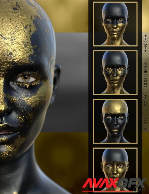 Full Body Gold Leaf Builder Genesis 8.1 Female