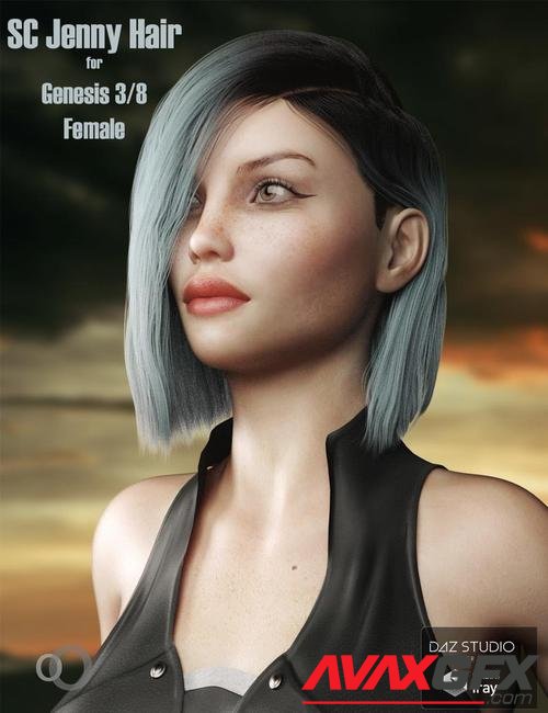 SC Jenny Hair for Genesis 3 and 8 Females