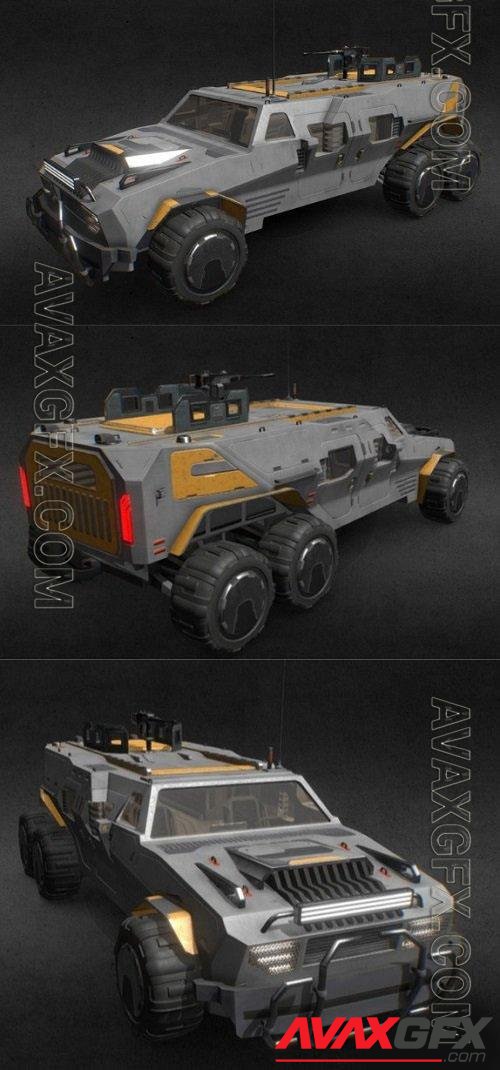 BV-2 Armored Vehicle 3D Model