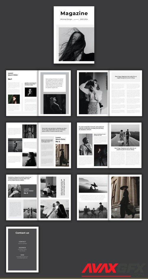 Adobestock - Minimal Magazine Layout 527077491