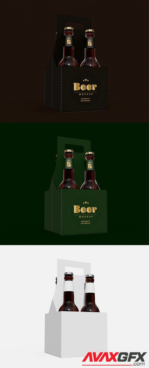 Adobestock - Four Pack Beer Bottles Mockup 527709060