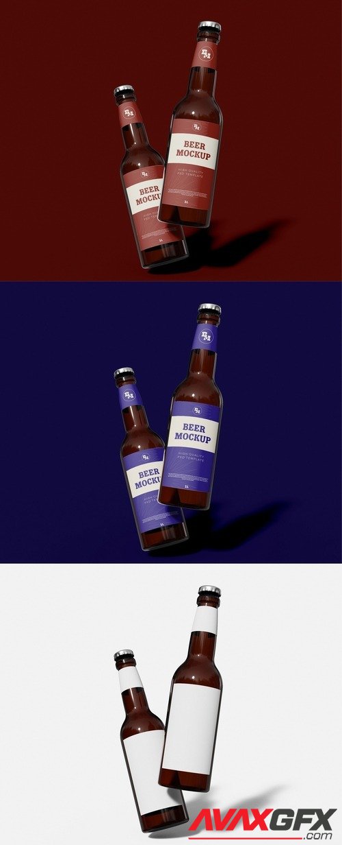 Adobestock - Two Beer Bottles Mockup 527709058