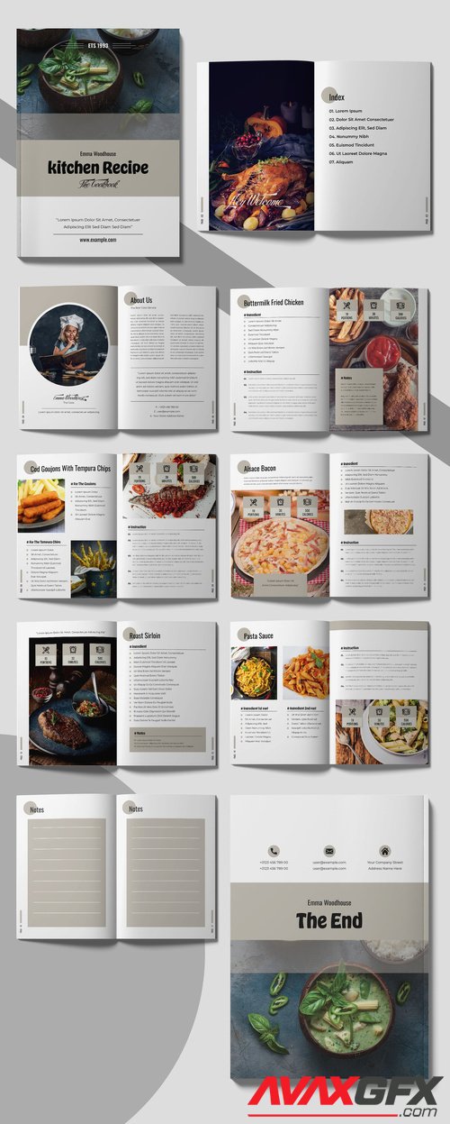 Adobestock - Cookbook Layout Design 514040905