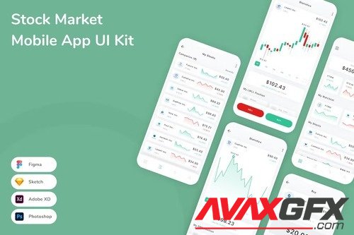 Stock Market Mobile App UI Kit FULAMCJ