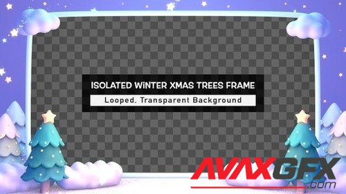 Isolated Winter Xmas Trees Frame 42063416