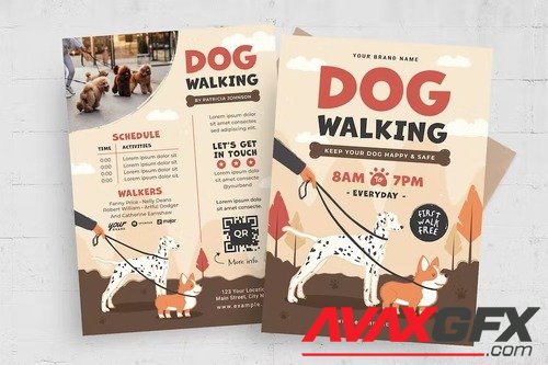 Dog Walking Flyer Template 